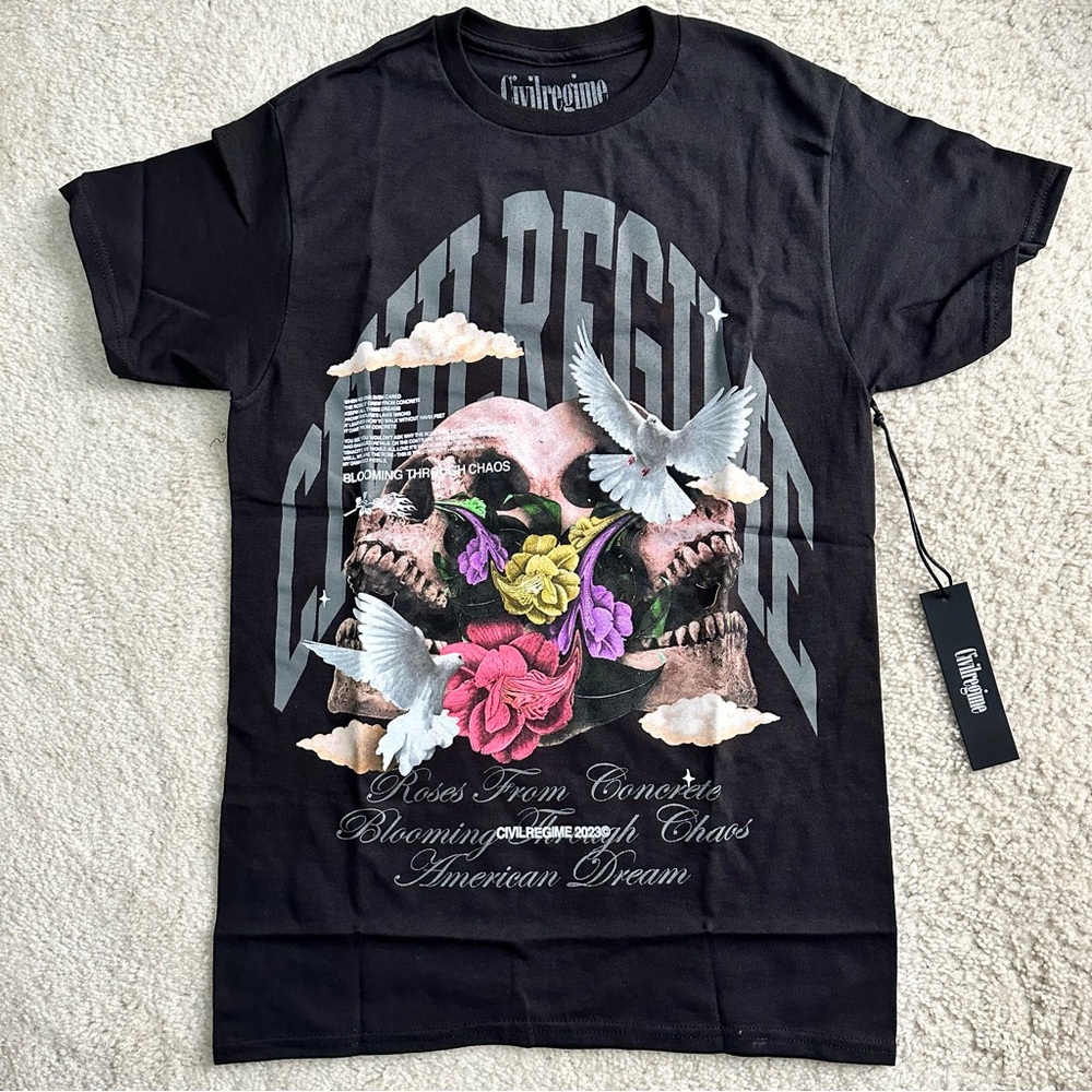 Civil Regime Other Side of Life Classic Tee Size Small in Black